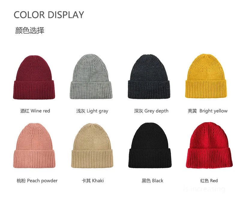 Women's Hat Beanies Winter luxury Caps 2022 Designer Fashion Chunky Knit Hat Ribbed Cover Head Cap Bonnet Skullies Woman Autumn