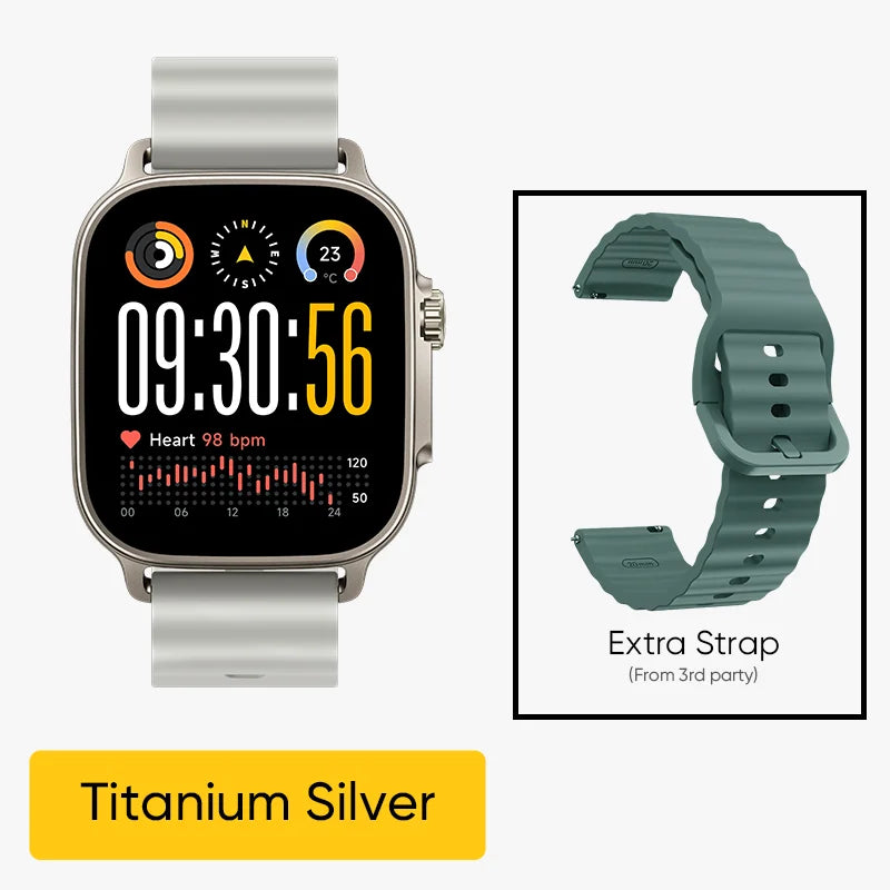 Global Version realme watch 5 1.97" 600nits AMOLED 460mAh 14-Day Battery Life 300+ Themes Support GPS GNSS IP68 waterproof