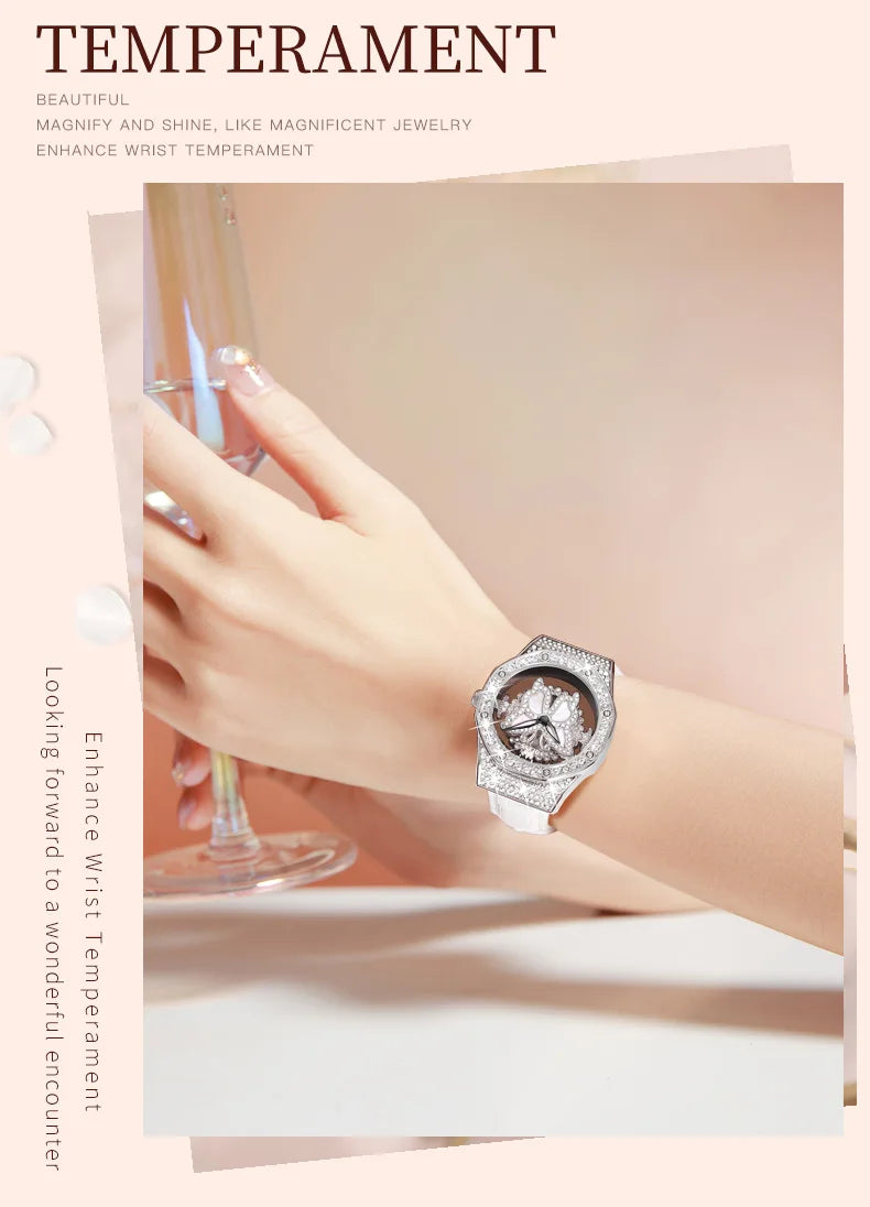 OLEVS 9996 Quartz Watch For Women Top Brand Fashion Woman Wristwatch Butterfly Luxury Waterproof Original Leather Dress Watches