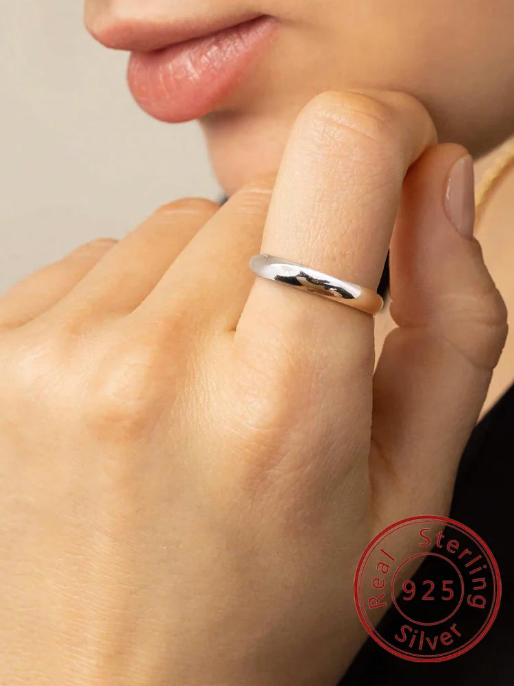 925 Sterling Silver Zircon 3mm Circular Aperture Fashionable Ring For Women Engagement Wedding Luxury High Quality Fine Jewelry