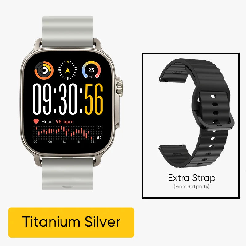 Global Version realme watch 5 1.97" 600nits AMOLED 460mAh 14-Day Battery Life 300+ Themes Support GPS GNSS IP68 waterproof