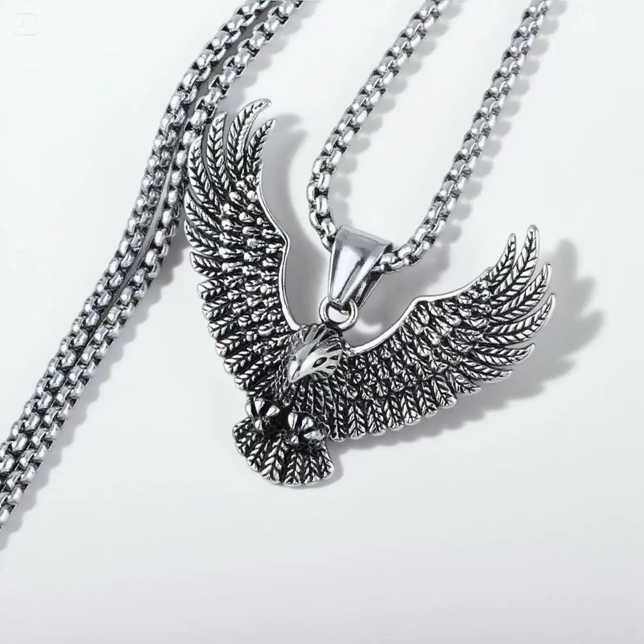 YQ 316L Stainless Steel Viking Eagle Pendant Chain Necklace For Men Punk Gothic Jewelry Accessories Male
