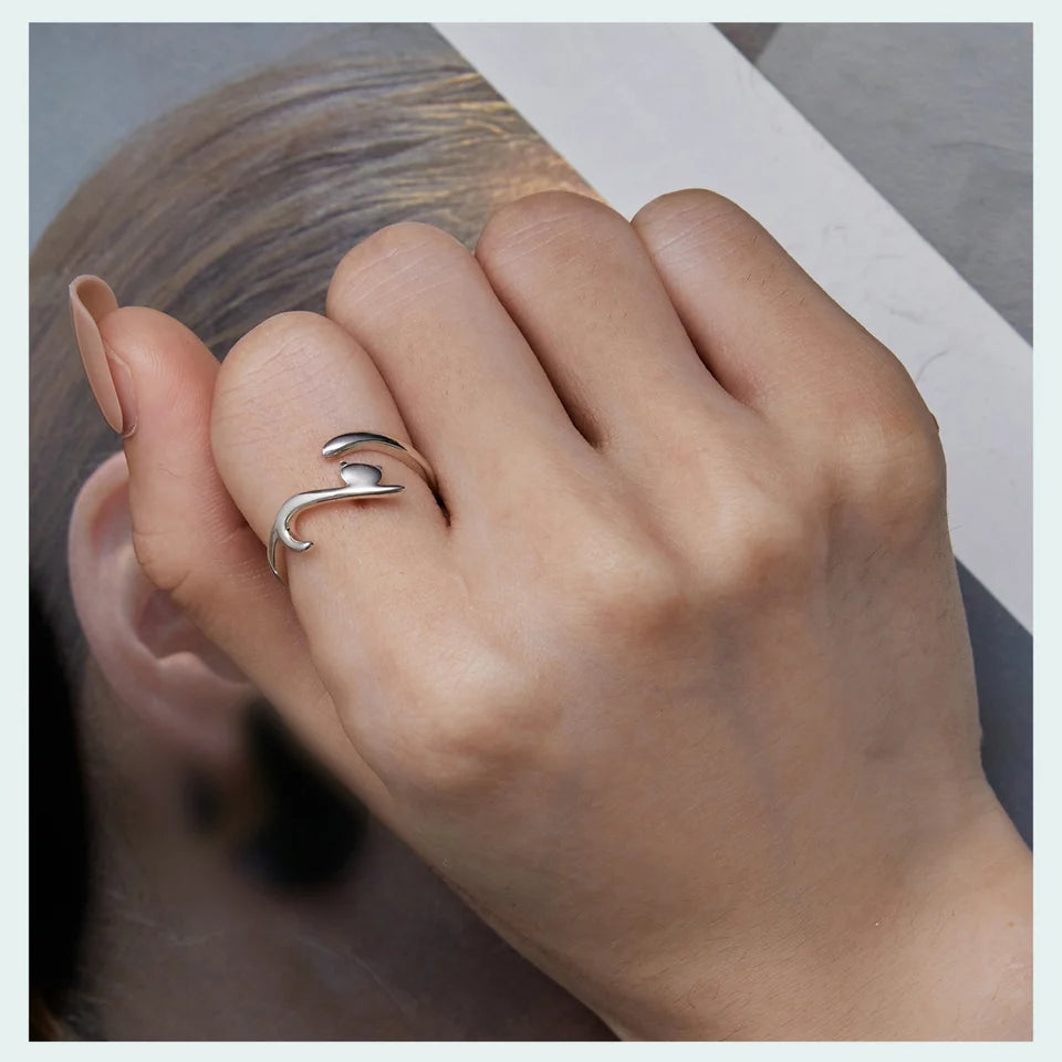 WOSTU 100% 925 Sterling Silver Cat Dog Opening Ring Hot Sale Pet Rings For Women Original Fashion Animal Jewelry Party Gift