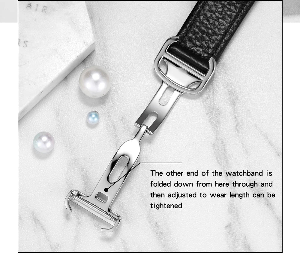 SANDA New Quartz Watch Roman Numeral Stainless Steel Leather Watchband Brief Lovers Watch 30M Waterproof Hot Men's Women's Watch