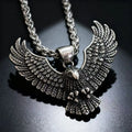YQ 316L Stainless Steel Viking Eagle Pendant Chain Necklace For Men Punk Gothic Jewelry Accessories Male