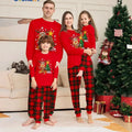 2025 Christmas Family Matching Pajamas Adult Kid Baby Outfits Deer Stars Tree Tops+Pants 2PCS Xmas Sleepwear Pyjamas Dog Clothes