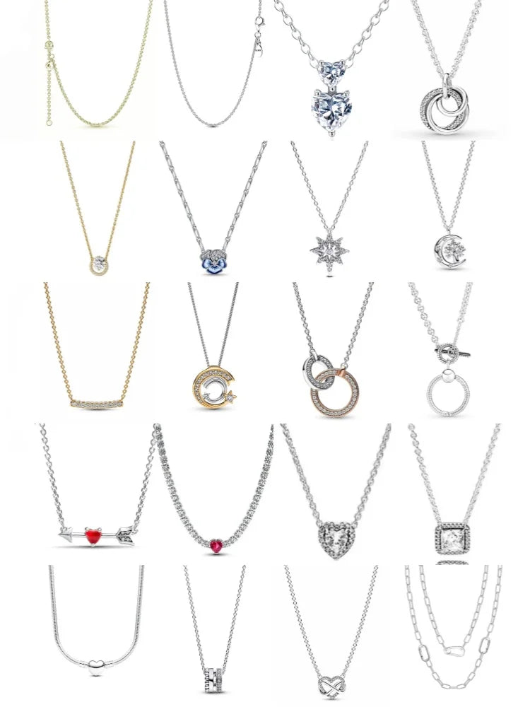 The New European 925 Silver Exquisite Necklace Is Suitable For Mother's Day and Valentine's Day as A Charm Ewelry Gift For Women