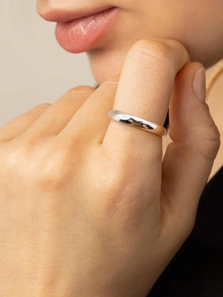 925 Sterling Silver Zircon 3mm Circular Aperture Fashionable Ring For Women Engagement Wedding Luxury High Quality Fine Jewelry